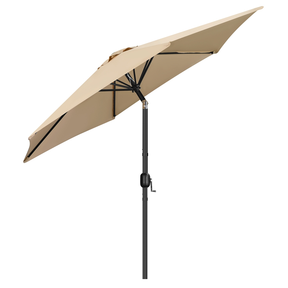 E-shop Costoffs Sonnenschirm mit Kurbel Rund Gartenschirm m UV Schutz Terrassenschirm Neigbar Kippbar Kurbelschirm UPF 50+