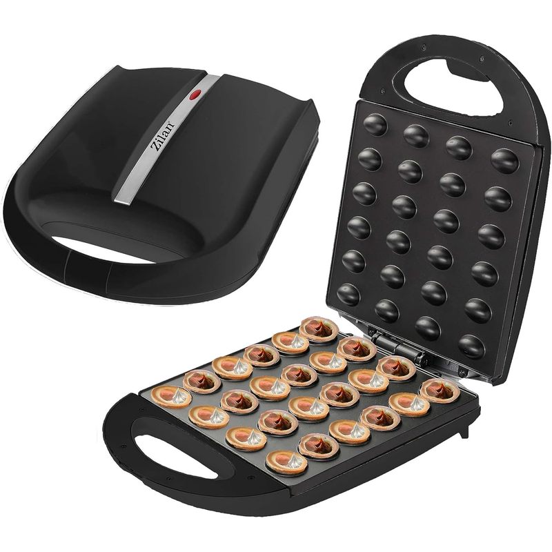 Image of Zilan Elektrischer Nussbäcker, Griffe, 1400 Watt, Antihaftbeschichtung, Oreschniza, Waffeleisen, , Nut Maker, Oreschkis (schwarz)