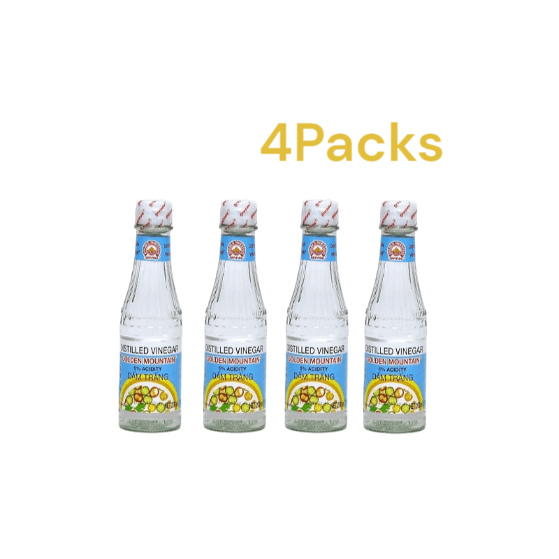 Image of 4packs Golden Mountain Distilled White Vinegar 4×200ml – Perfect For Salads, Marinades, Sushi Rice & Asian Dishes, Mild Acidity, Aromatic, Versatile For Asian And International Cuisine