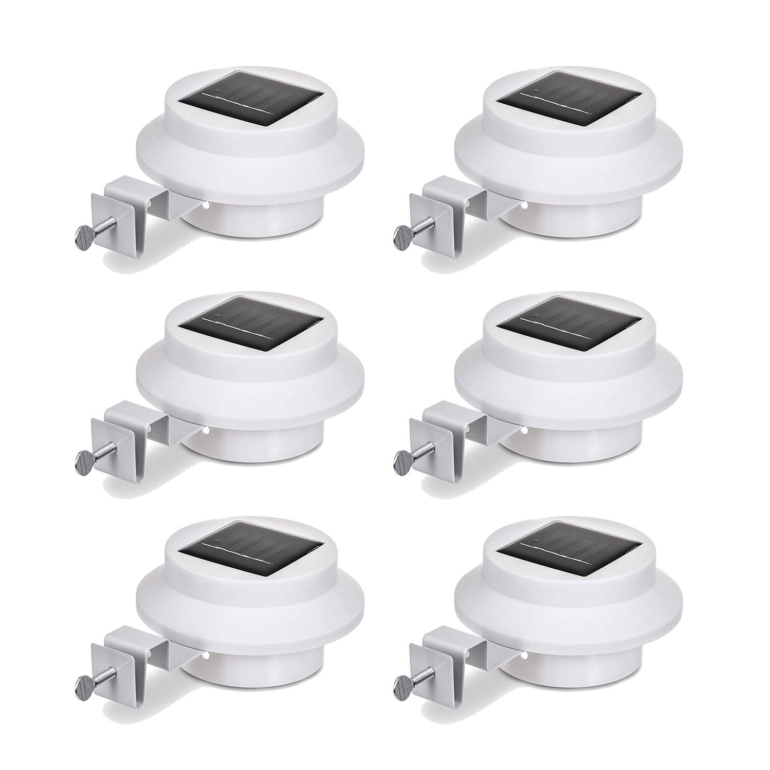 TEMU 6 Pack Solar Gutter Light Outdoor Solar Security Lights With Panel Fence Wall Lamp Garden Wall Pathway Lamp