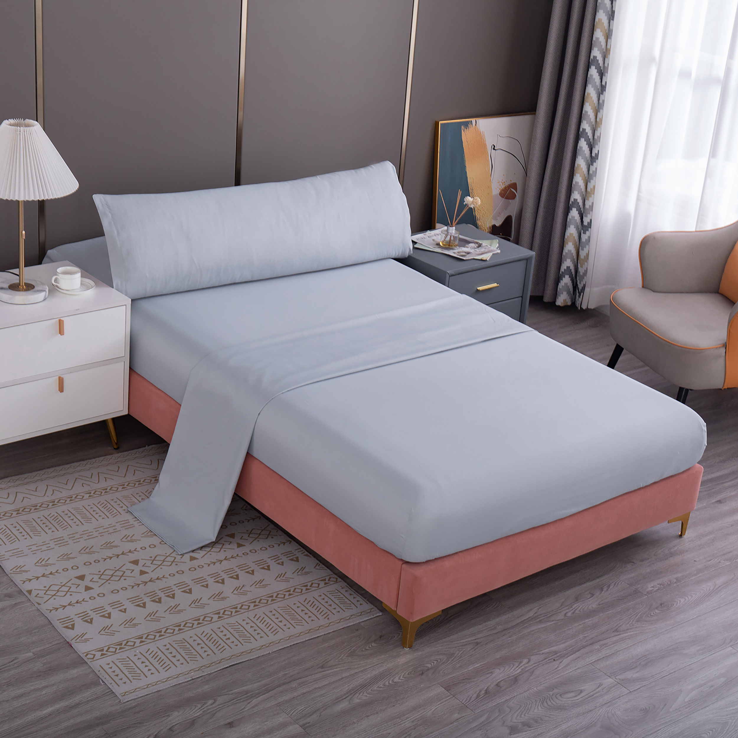 TEMU Juego de Sábanas Completo : Sábana Bajera, Encimera y de Almohada, para Cama de 90/ 135/ 150