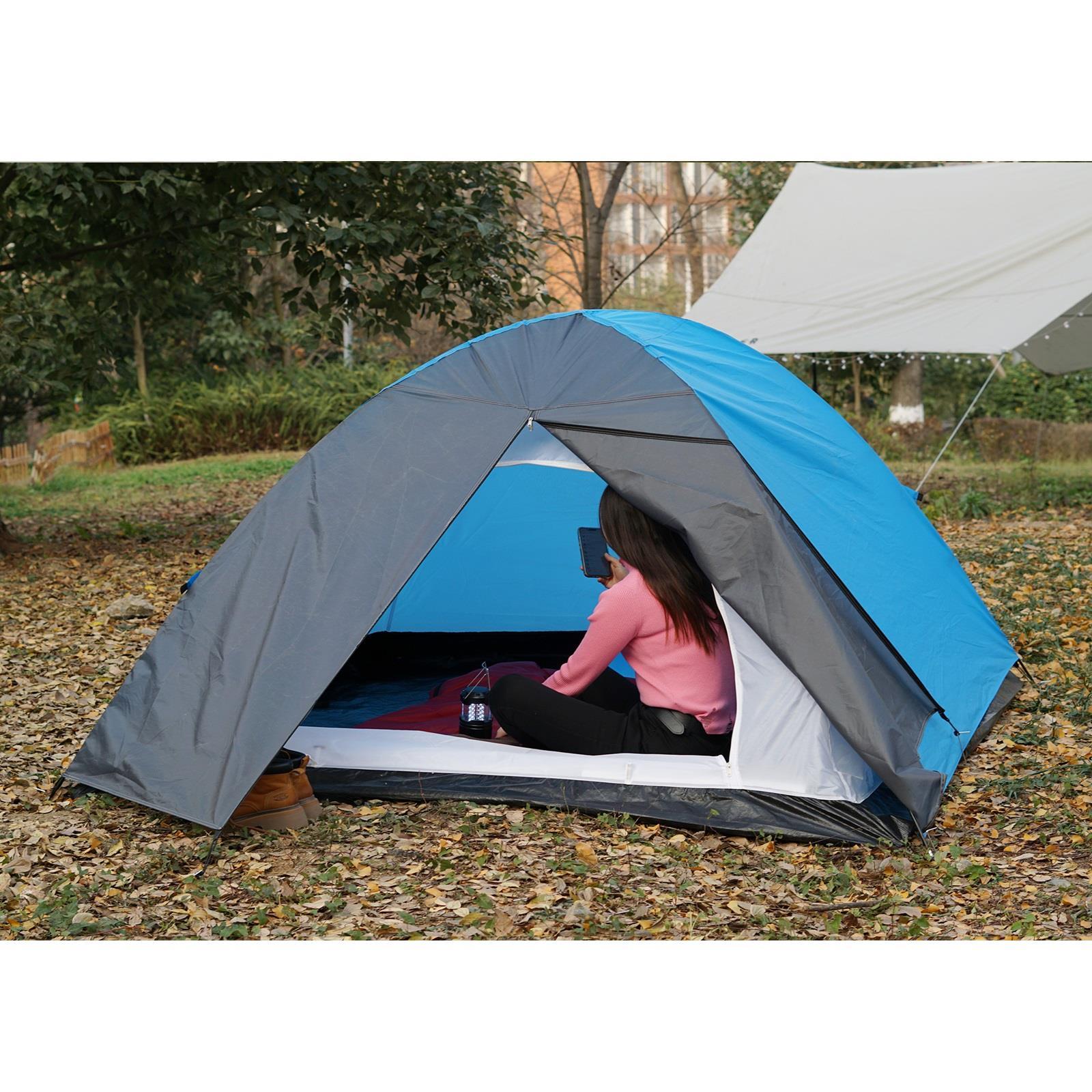 2 Person Camping Starter Set with Sleeping Bags and Tent