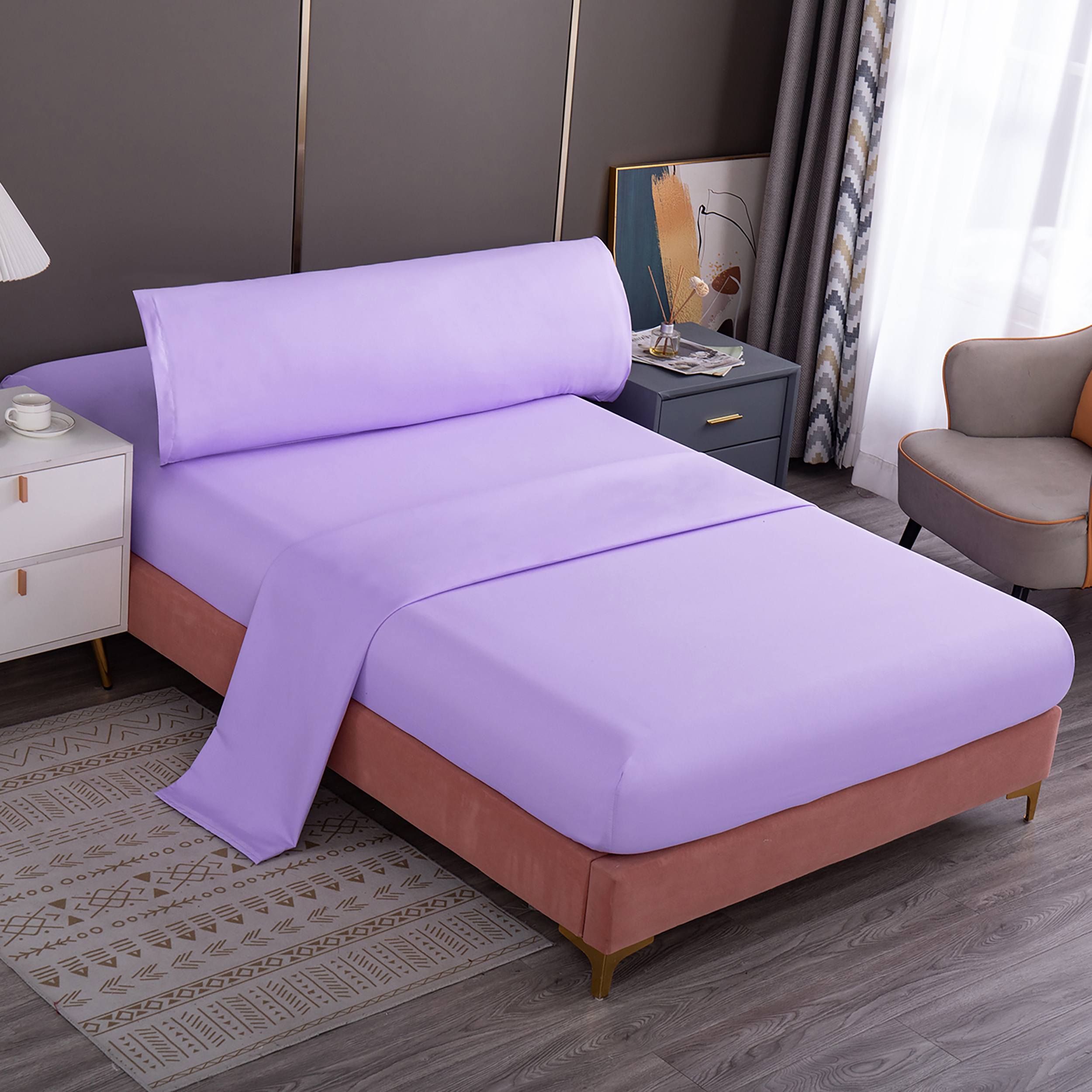 TEMU Juego de Sábanas Completo : Sábana Bajera, Encimera y de Almohada, para Cama de 90/ 135/ 150