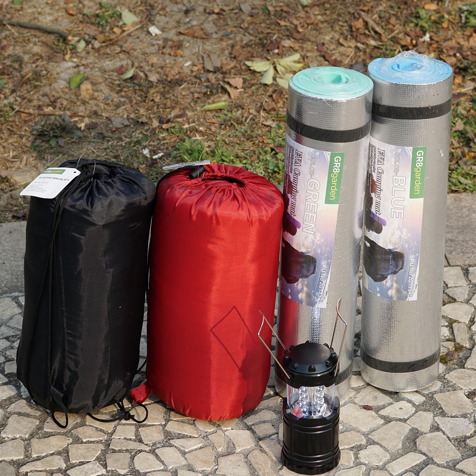 2 Person Camping Starter Set with Sleeping Bags and Tent