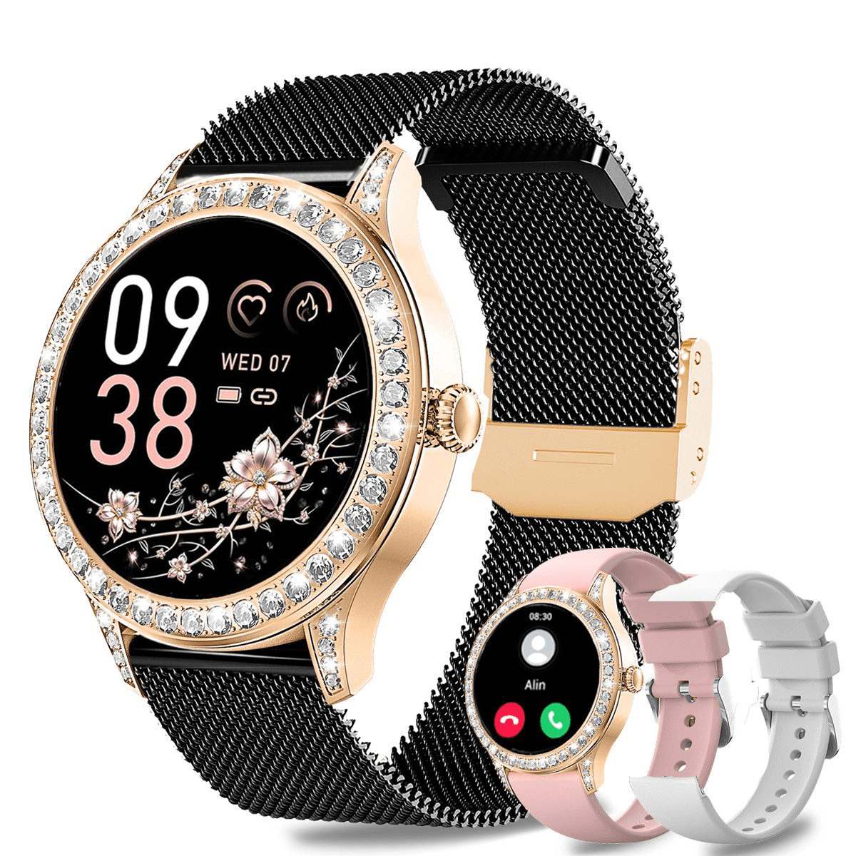 TEMU 2025 Latest Ios Fitness Tracking Watch With Conversation, Sleep And Usb Charging Cable, Body Temperature Detection, Men's Watch, Women's Watch,