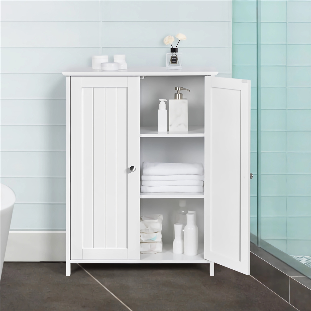 Image of Costoffs Freestanding Storage Cabinet Bathroom Cabinet With Adjustable Shelf And Double Door For Living Room Bathroom Entrance
