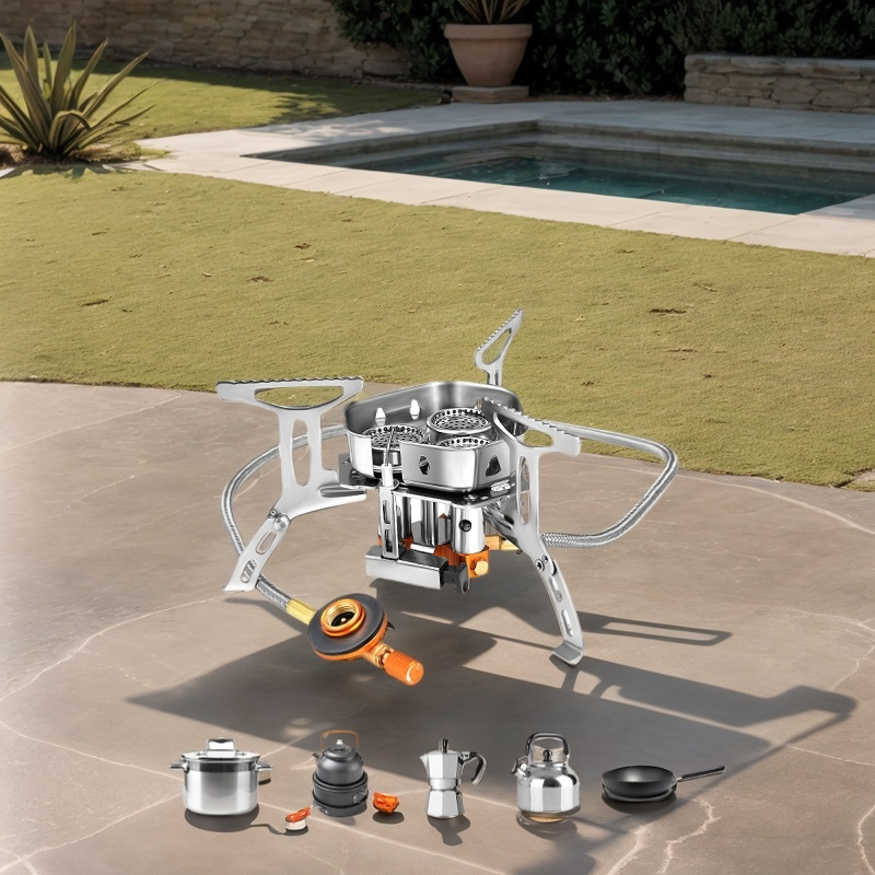 TEMU Portable Camping Stove Folding Backpacking Stoves Suitable For Hiking Camping Trekking And Picnic