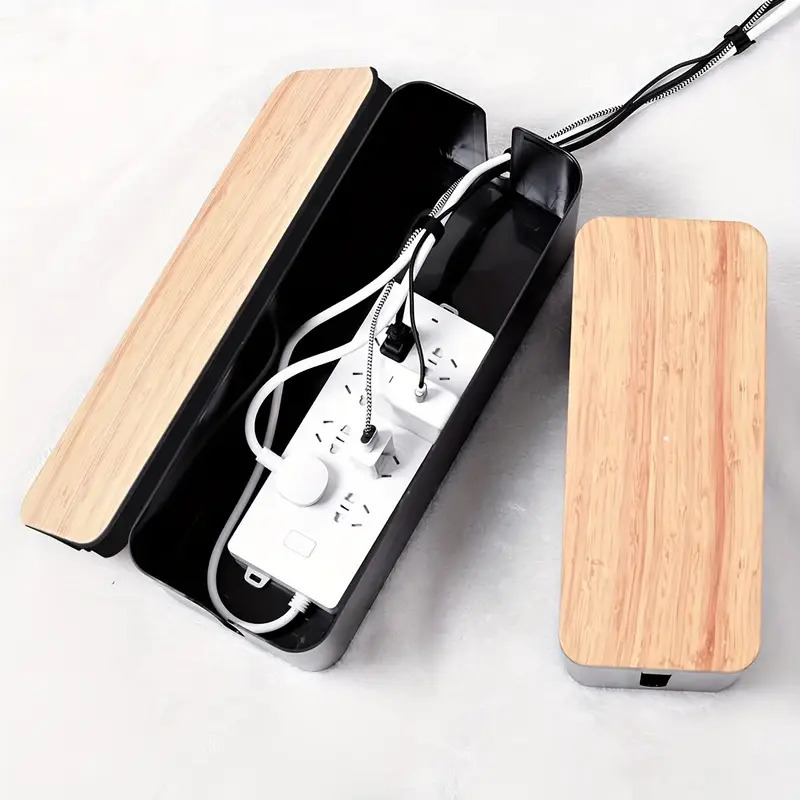 Cable Management Box | Cable Organiser Box to Hide Wires & Power Strips | TV Cord Organizer Box | for Home & Office, Aesthetic R