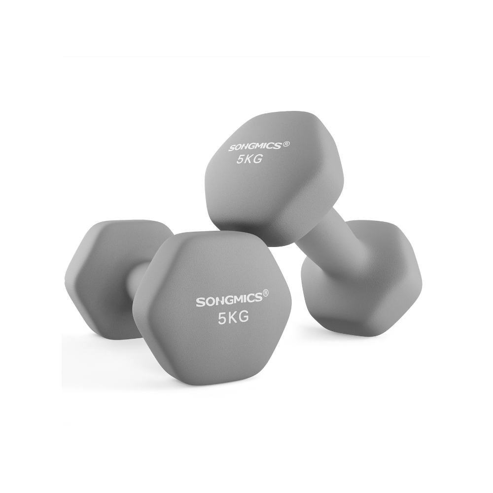 TEMU Set Of 2 Dumbbells, Hexagonal Dumbbells Pair, Home Workout, Fitness Training Exercise