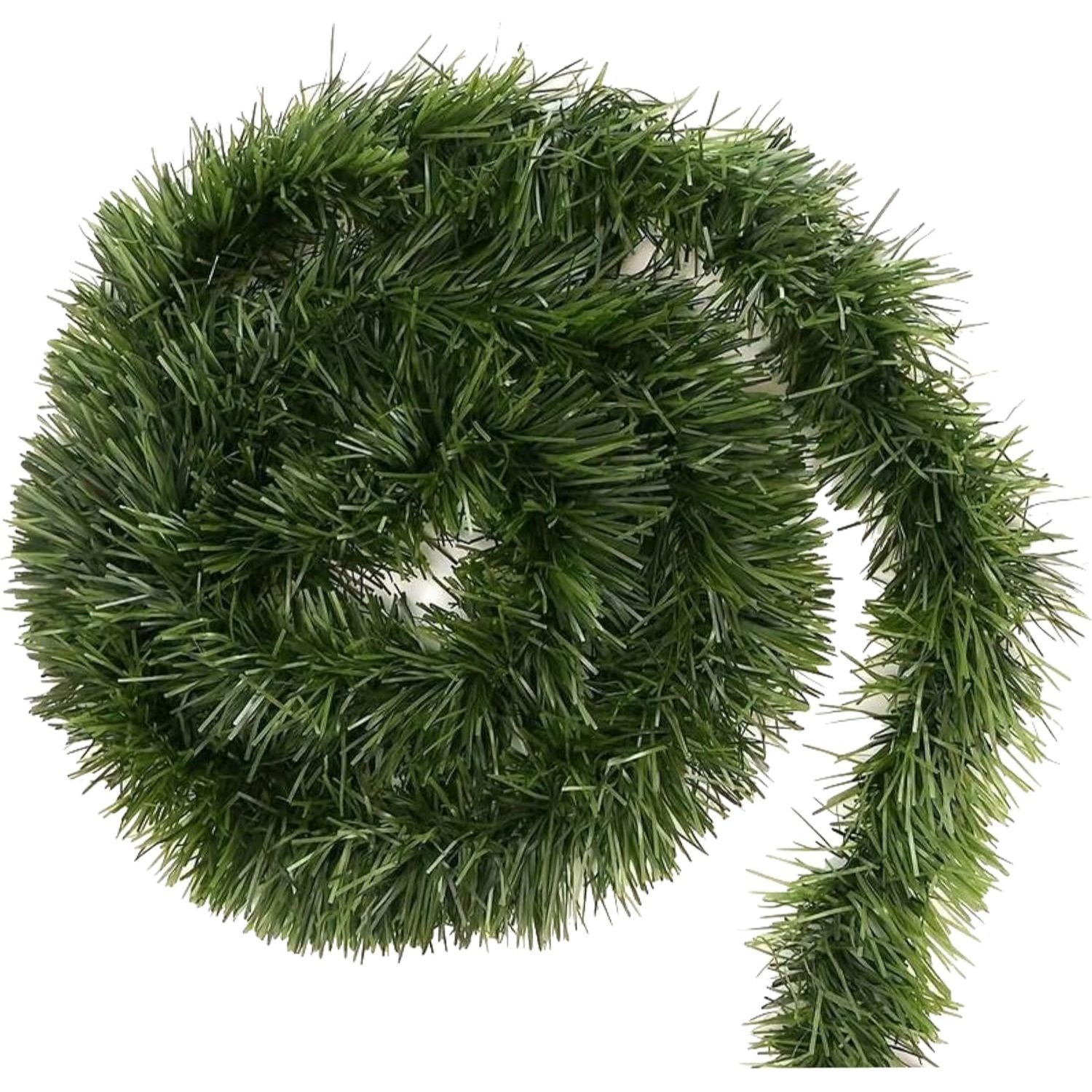 E-shop TK XXL Grüne Weihnachtsgirlande 10 Meter - künstliche Tannen-Girlande Ø 10 cm - Dekogirlande Weihnachten