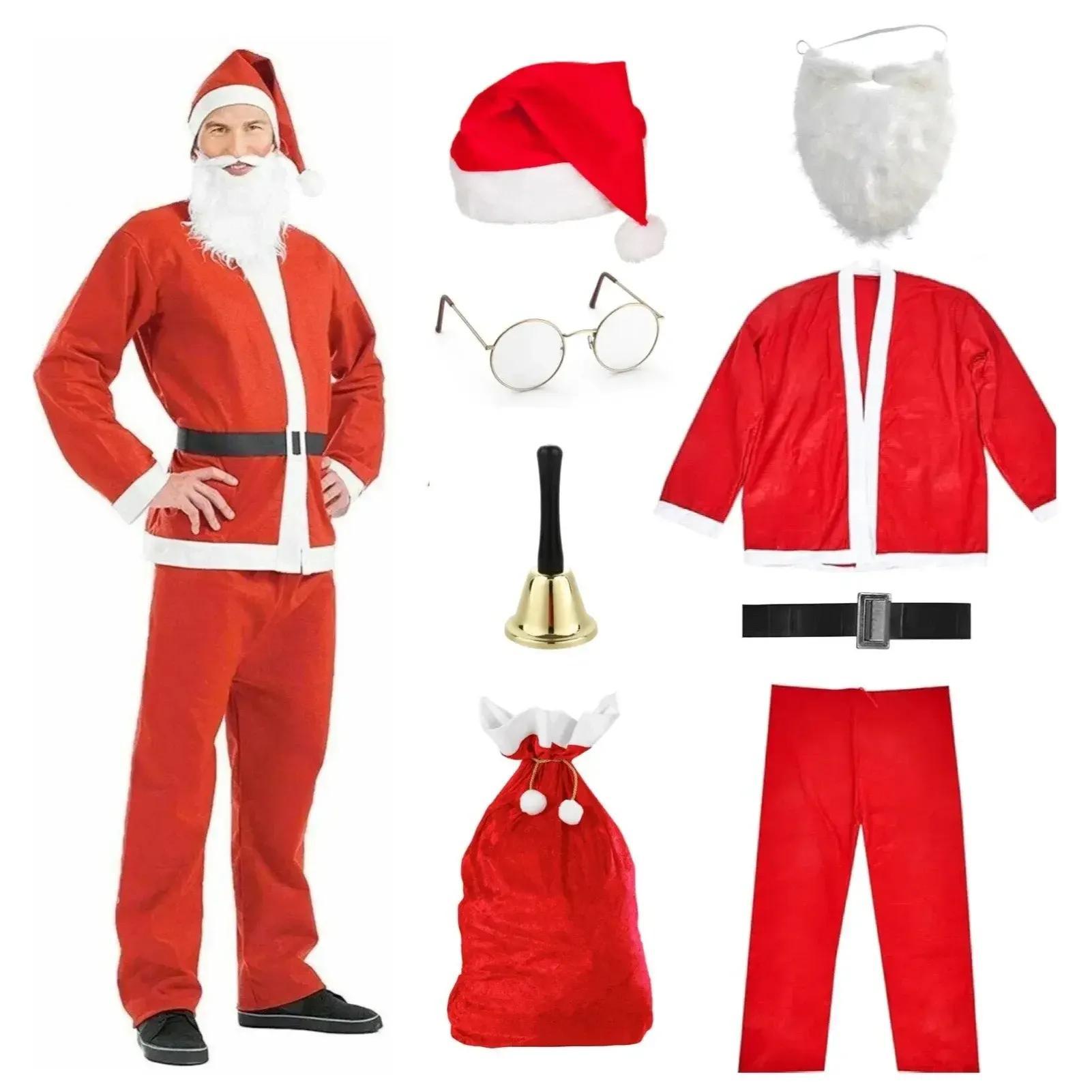 TEMU Tk Santa Claus Costume Set - Christmas Santa Suit For Men & Adults - Santa Costume For Christmas - St. Outfit