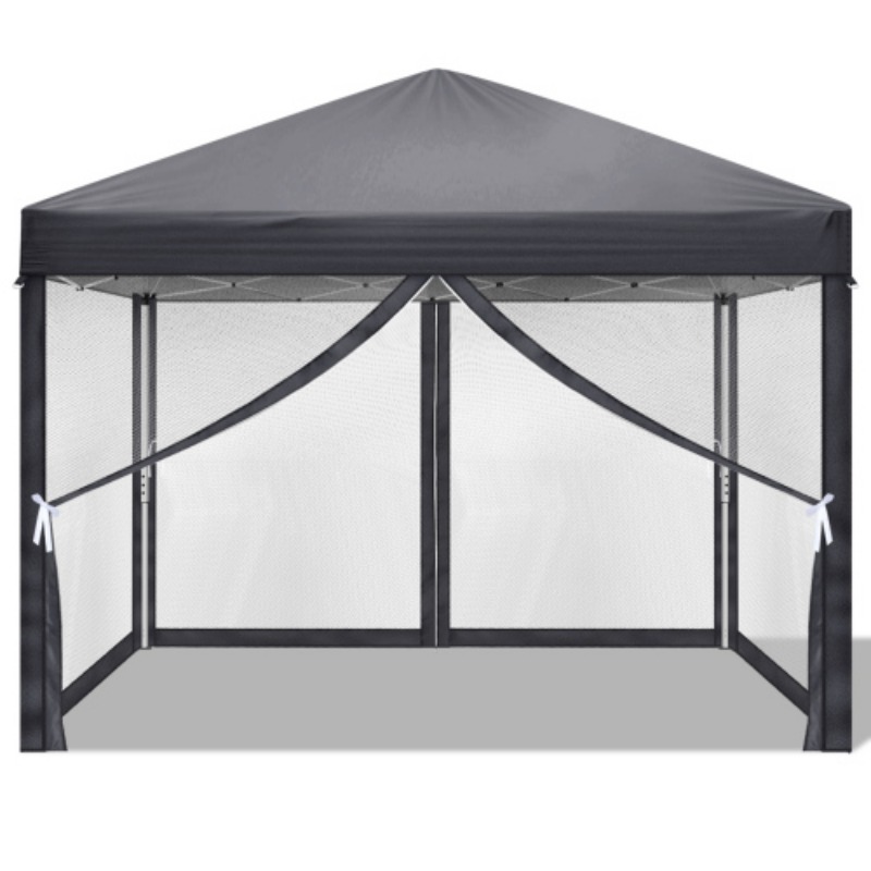 Bonnlo Pop-up , 3x3m Folding Garden With 4 Mesh , Dark Gray