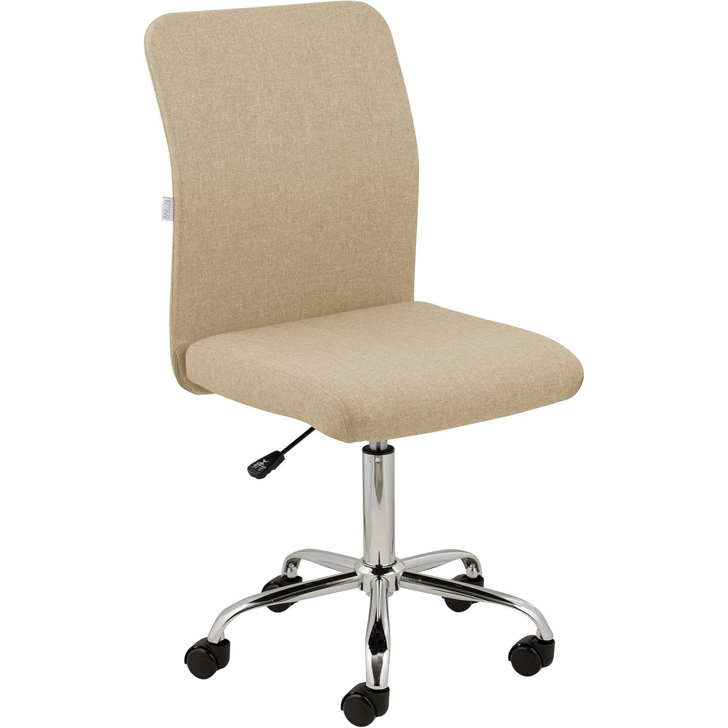 TEMU Baroni Home Sedia da Ufficio Girevole a 360簞, Poltroncina Imbottita da Ufficio con Altezza Regolabile senza Braccioli, Seduta Ergonomica,