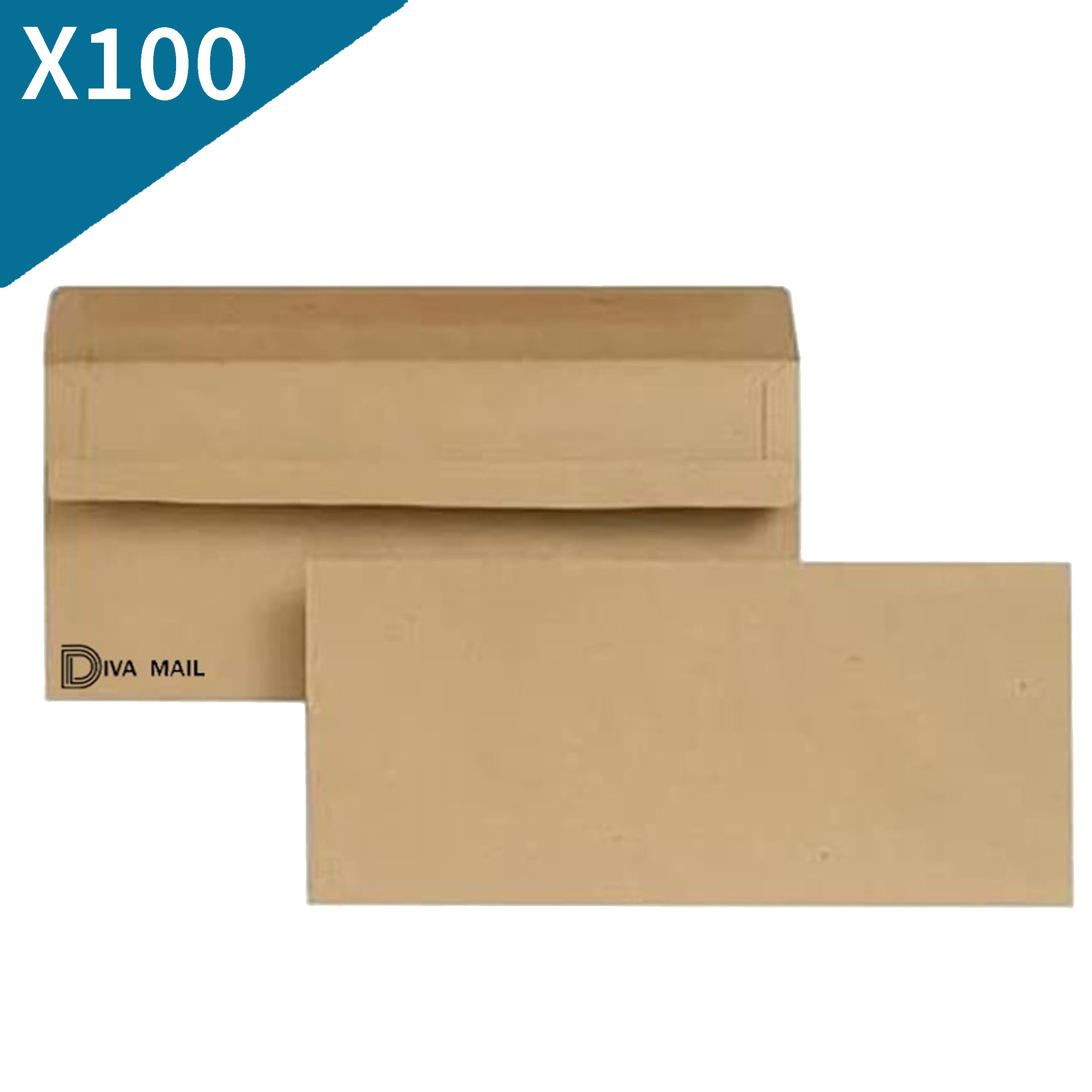 TEMU 100 X Brown Dl Envelopes – Manilla Paper Mailing Envelopes – Office & Business Use