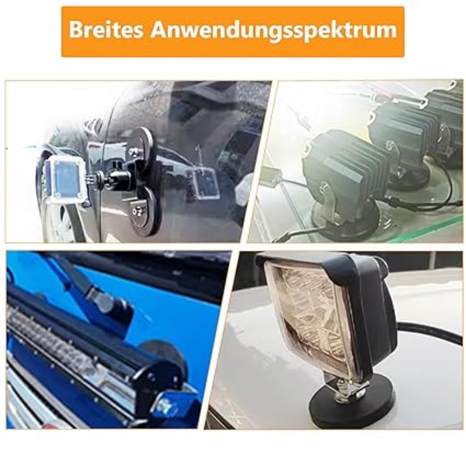 2 Starke Neodym-Magnete Gummiert Mit Innengewinde M5 – 66mm Durchmesser, 55kg Tragkraft
