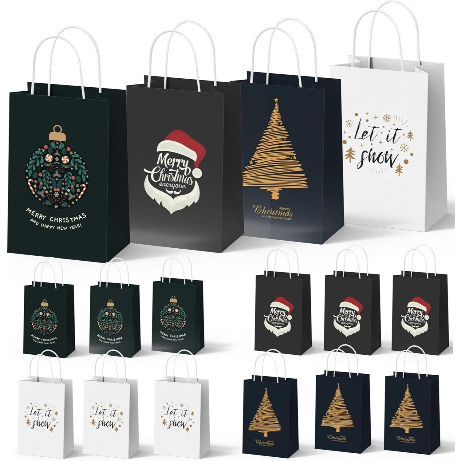 E-shop TK 12 XXL-Geschenktaschen für Weihnachten: Große Weihnachtsgeschenktüten ideal für Präsente & Geschenke