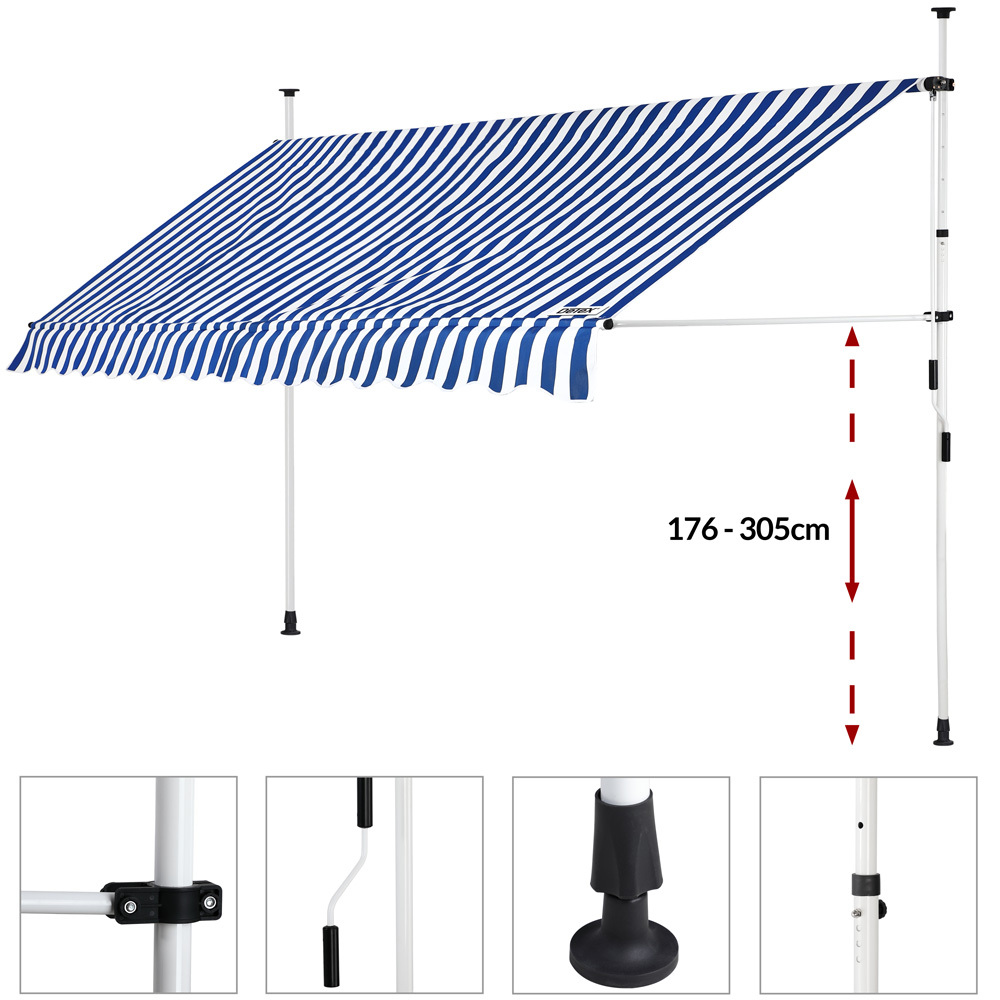 klemmmarkise 400 cm breit hhenverstellbar handkurbel - Temu Germany