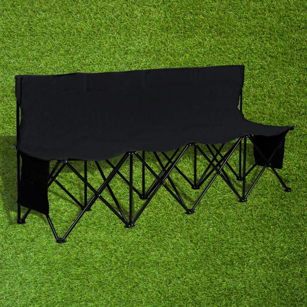 E-shop Costoffs Campingbank Tragbare Ersatzbank Klappbank mit Rückenlehne Faltbare Bank für 4 Personen inkl Tragetasche für Camping und Outdoor
