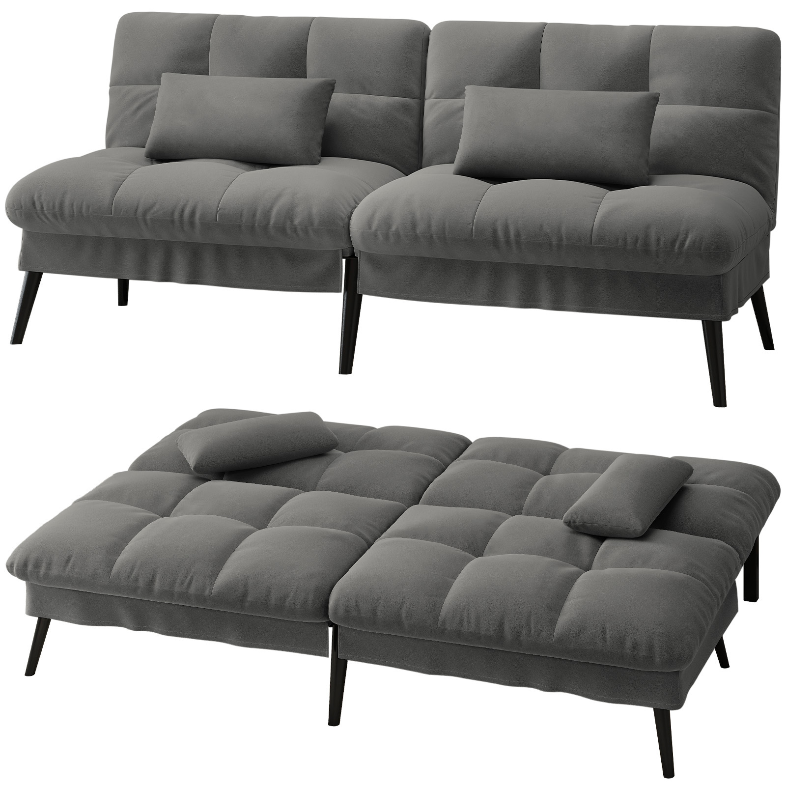 TEMU Sofá cama sofá con función de dormir, cubierta futón sofá plegable, sofá cama, sofá , sofá cama de invitados, sofá de 3 plazas, con respaldo de