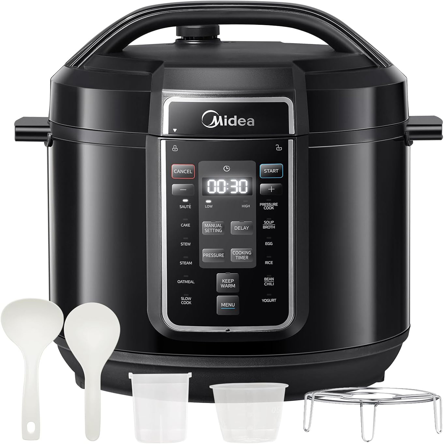 TEMU Midea Pressure Cooker Midea Pressure Cooker With 12 And 7.6l Multi Cooker|digital Display, Auto Shut-off,yogurt Maker, Rice Cooker, Slow Cooker,