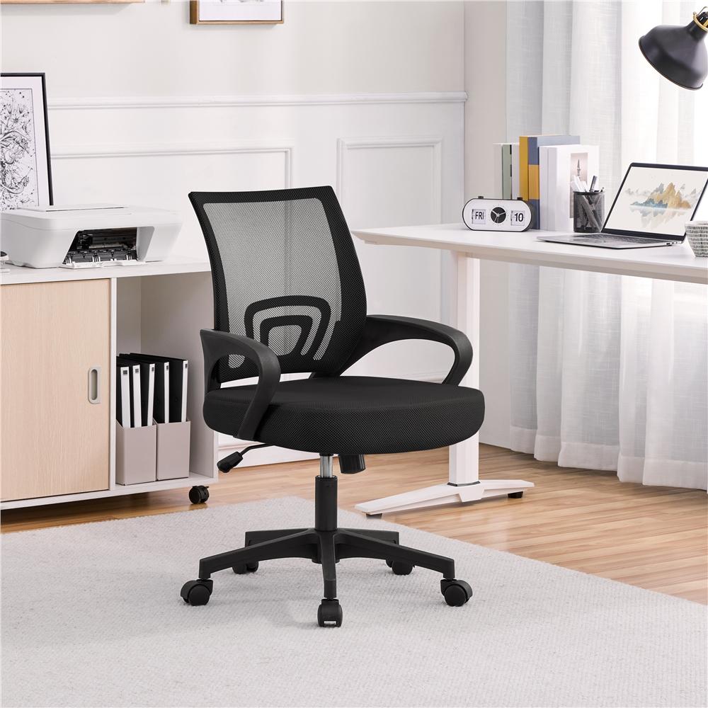 TEMU Costoffs Sedia da Ufficio Ergonomica in Rete Girevole con Braccioli Altezza Regolabile Inclinabile Sedia da Scrivania con Ruote Direzionali