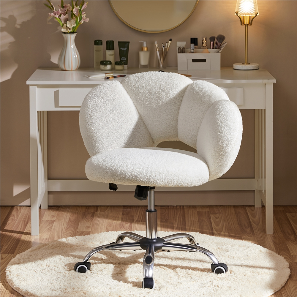 E-shop Costoffs Höhenverstellbar Wolkenform Schreibtischstuhl Computerstuhl Bürostuhl Ergonomisch Bürosessel Schminktischstuhl für Schlafzimmer