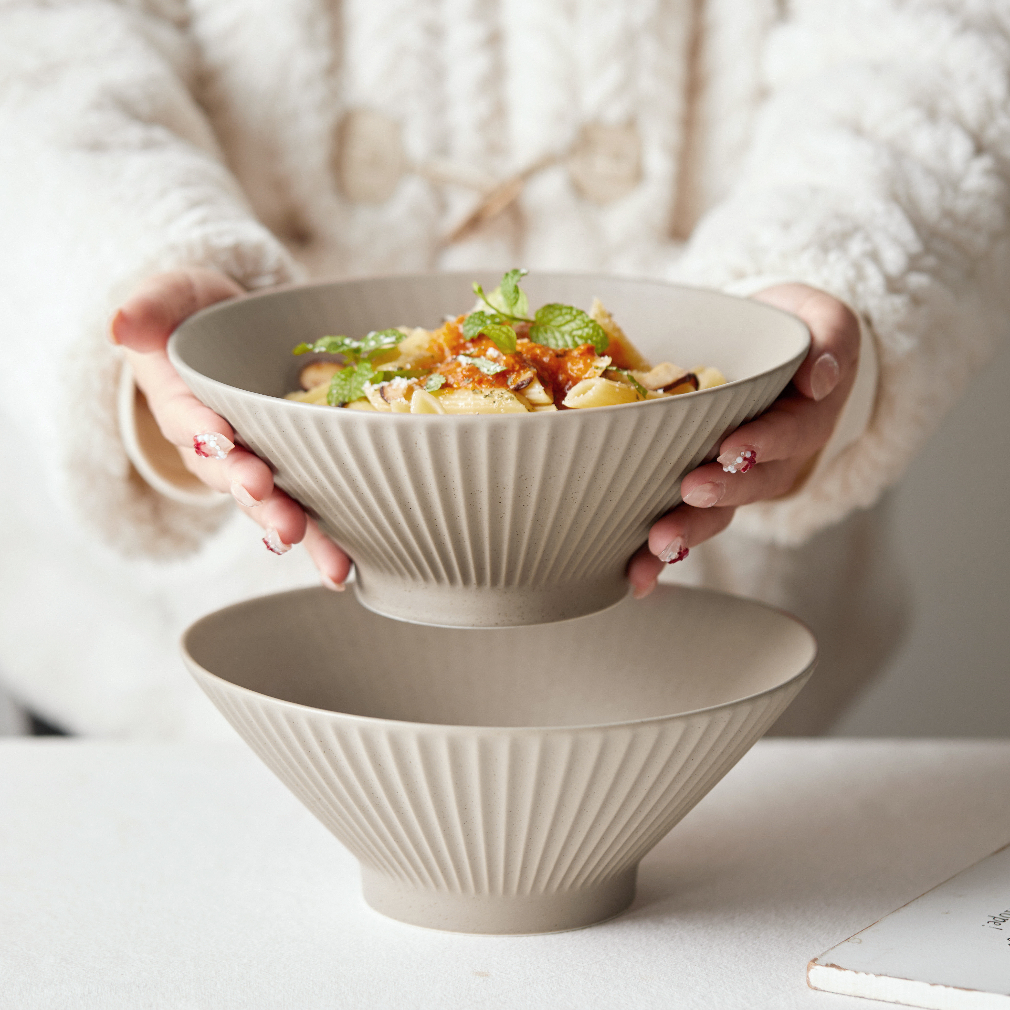 TEMU 4pcs Set 峖20CM 1000Ml Matte Brown Bowl Set, Bowl, Bowl, , Bowl, Bowl, Fruit Bowl, Nut Bowl, Grain Bowl, Dessert Bowl, Sweets Bowl, Salad Bowl -