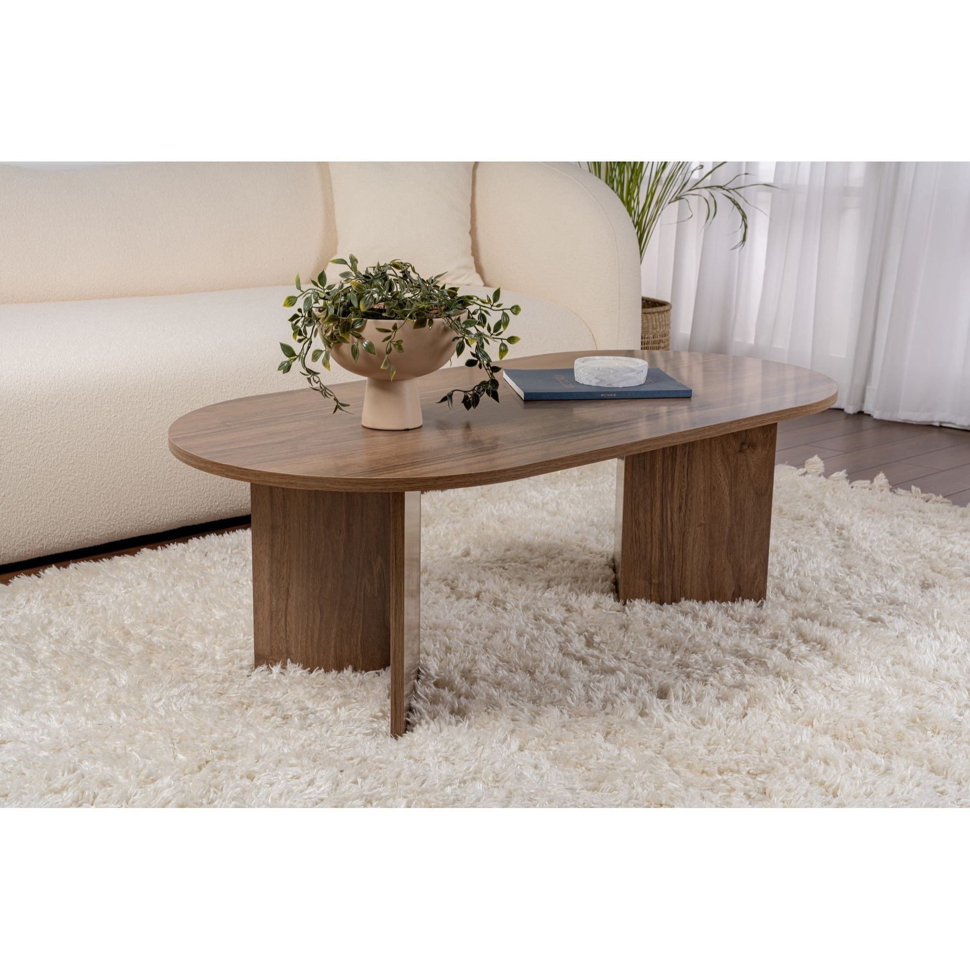 Decor Couchtisch 100% Melamine Coated Particle Board, 39,8 Cm X 60 Cm X 119 Cm 909nrd11