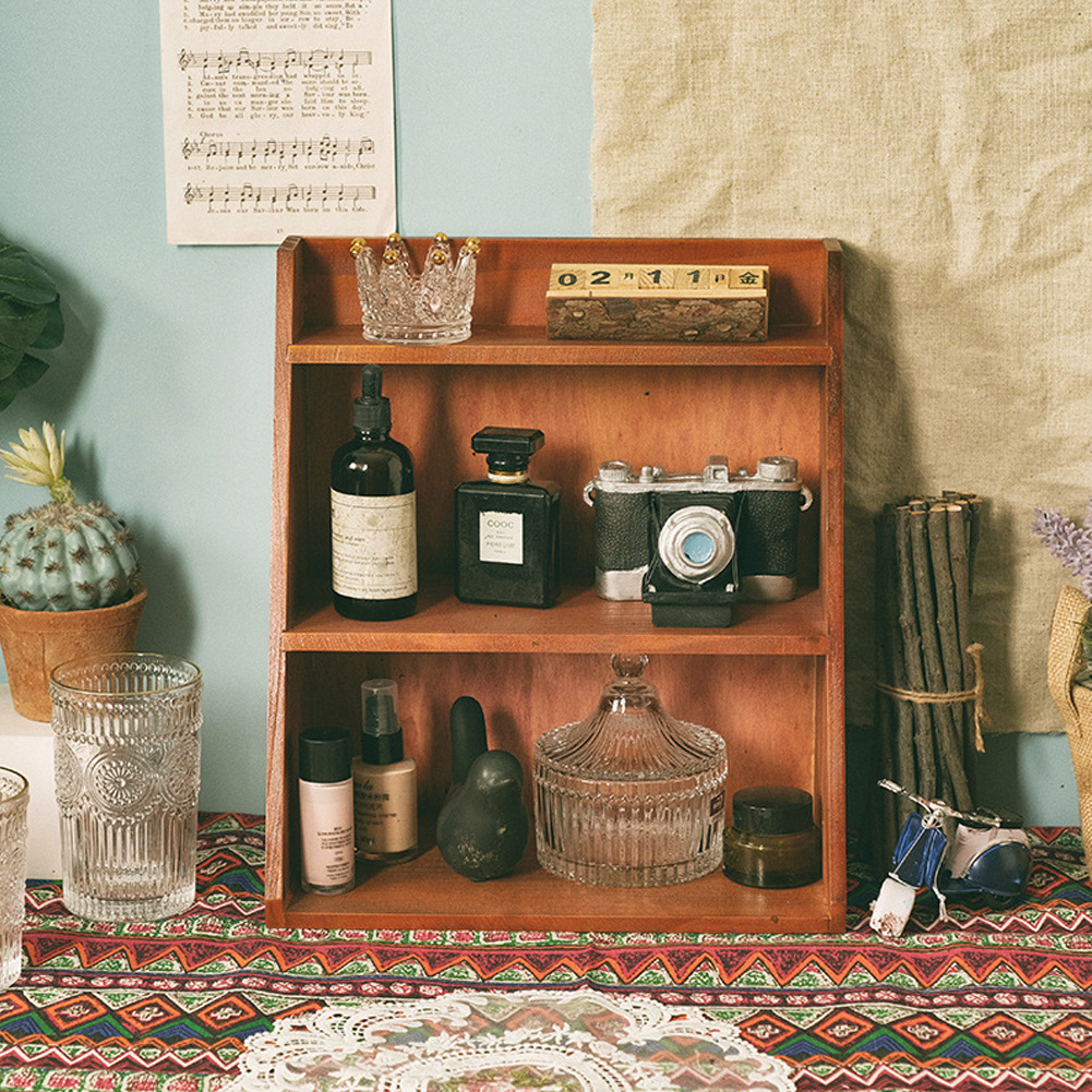 3 Tier Vintage Wooden Floating Shelf