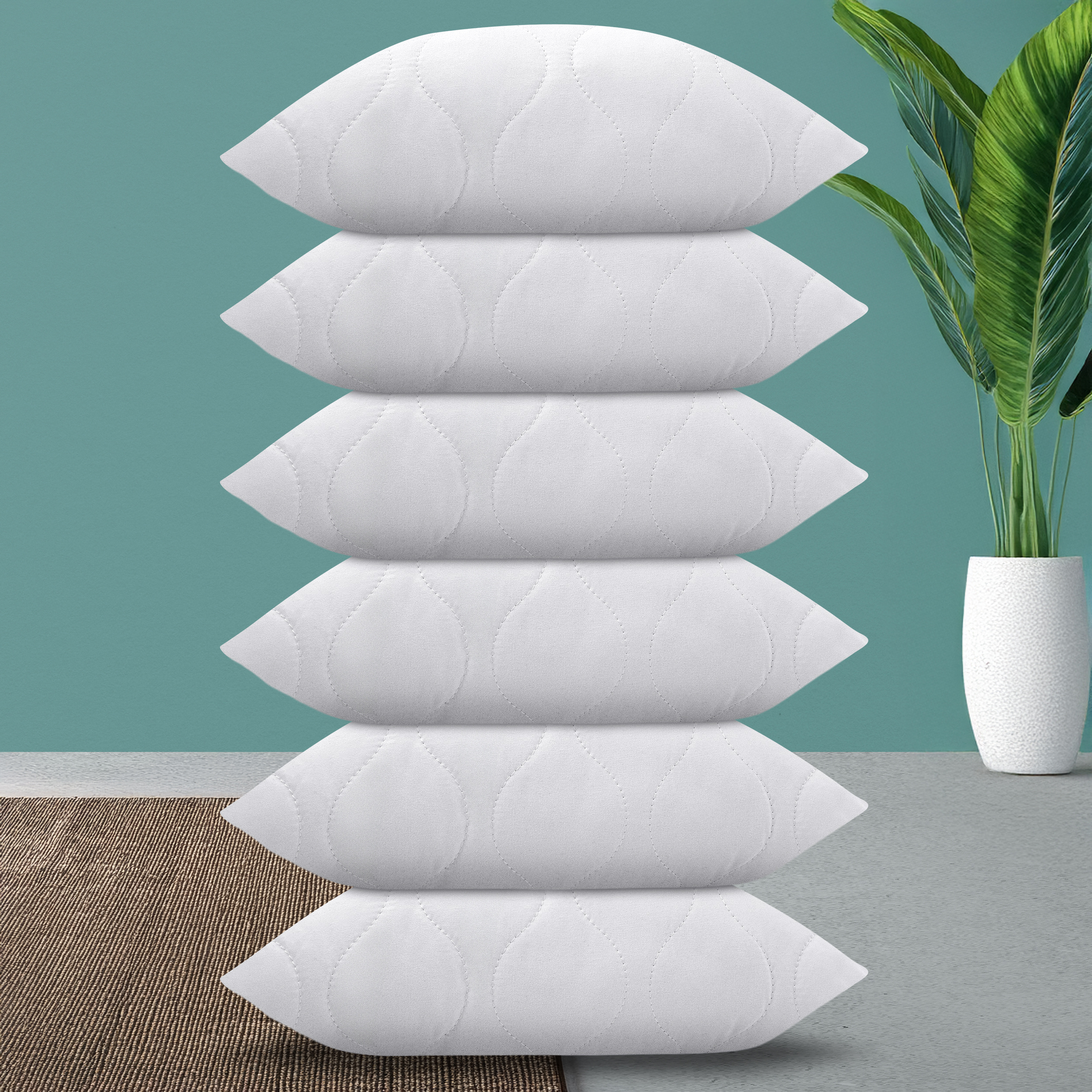 Image of 6-piece Pillow Set – Ideal As Bed And Decorative Pillows – With Zipper For Filling – Perfect As Sofa Cushions Or Accent Pillows For Couches And Sofas – Washable Up To 60°c