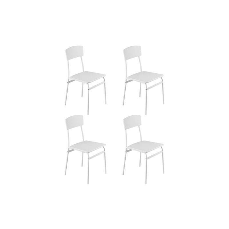 TEMU Baroni Home Set Of 4 Dining Chairs, , Lightweight, For Indoor And Outdoor Use, Dining Room, Restaurant, Made Of Mdf And Steel, Easy Assembly,