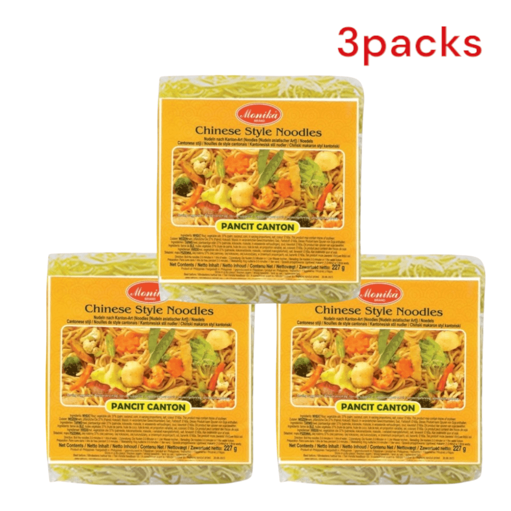 Image of 3 Packs Monika Nude Pancit Canton Monika Pk 3x227g - Easy To Prepare And Perfect For Enjoying On The Go And At Home