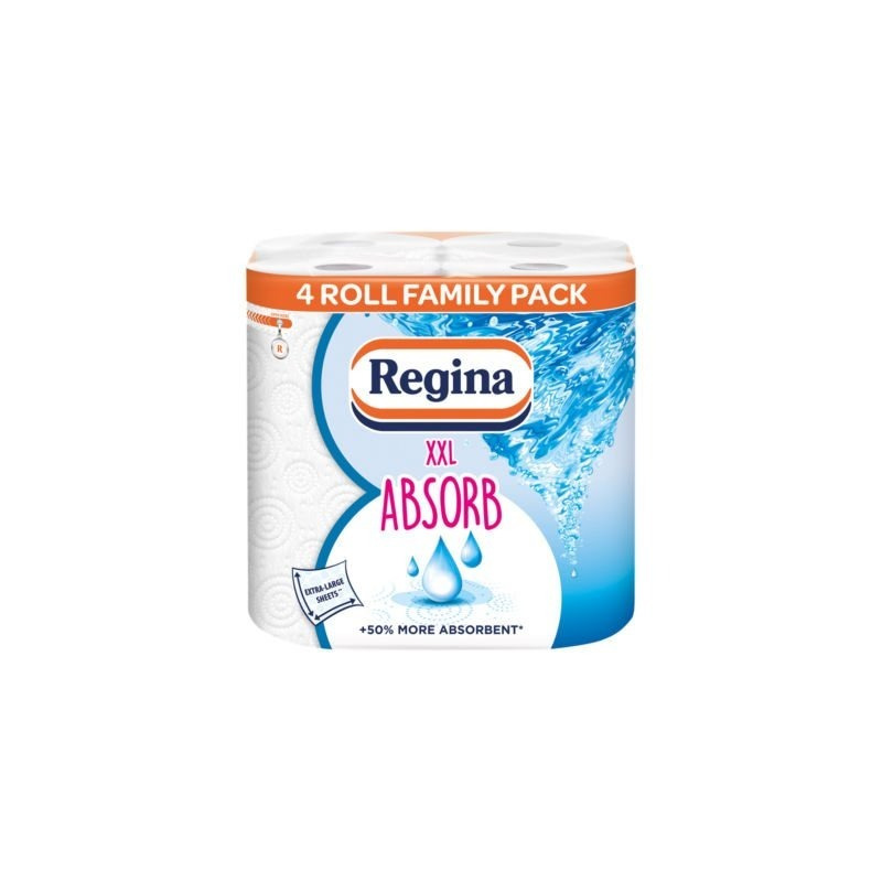 TEMU Uk Local Seller - Regina Xxl Kitchen Roll Super Absorbent 2-ply - 4 Pack - Ultra-thick, Extra-large Sheets For Absorption, Multi Purpose,
