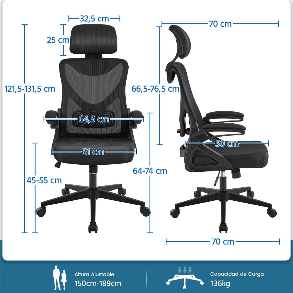 Basetbl poltrona sedia ergonoica da scrivania in rete traspirante