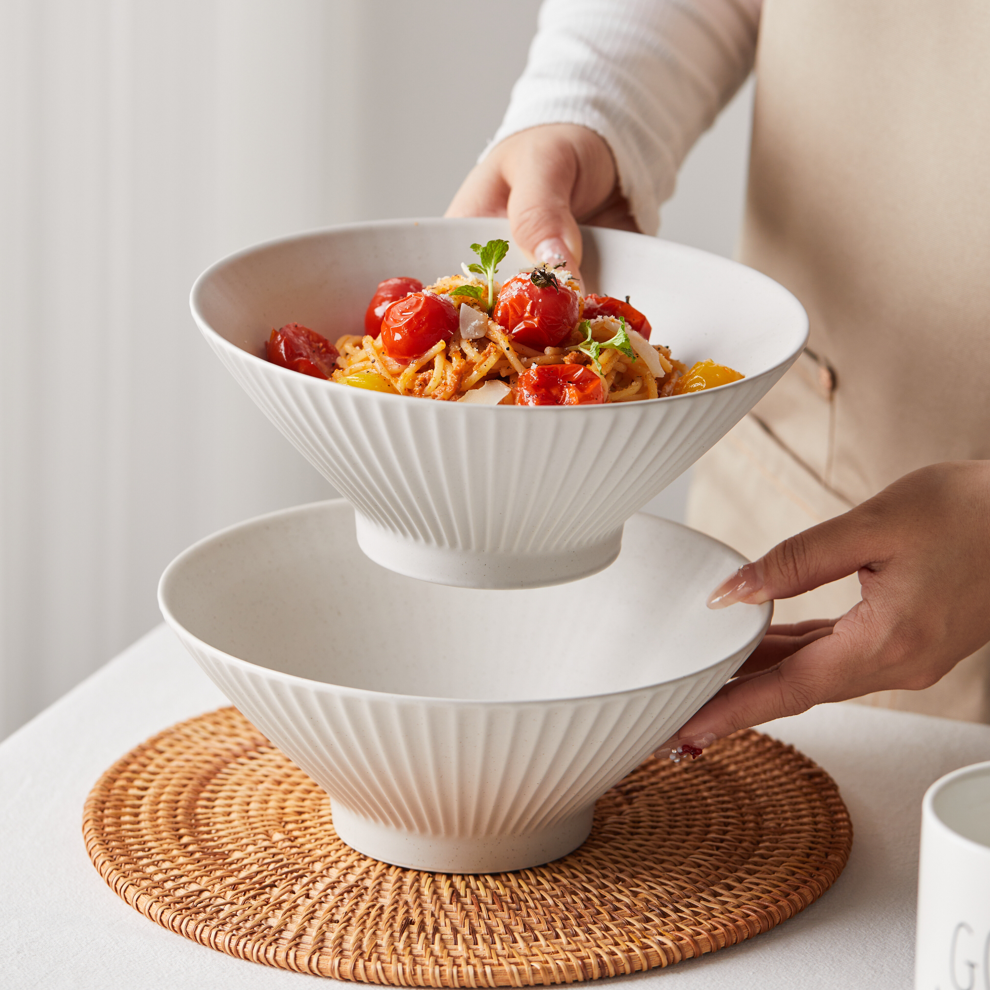 TEMU 4-set 8-inch Bowls Bowls, Bowls, Pasta Bowls, Bowls, Bowls, Fruit Bowls, Nut Bowls, Cereal Bowls, Dessert Bowls, Candy Bowls, Salad Bowls -
