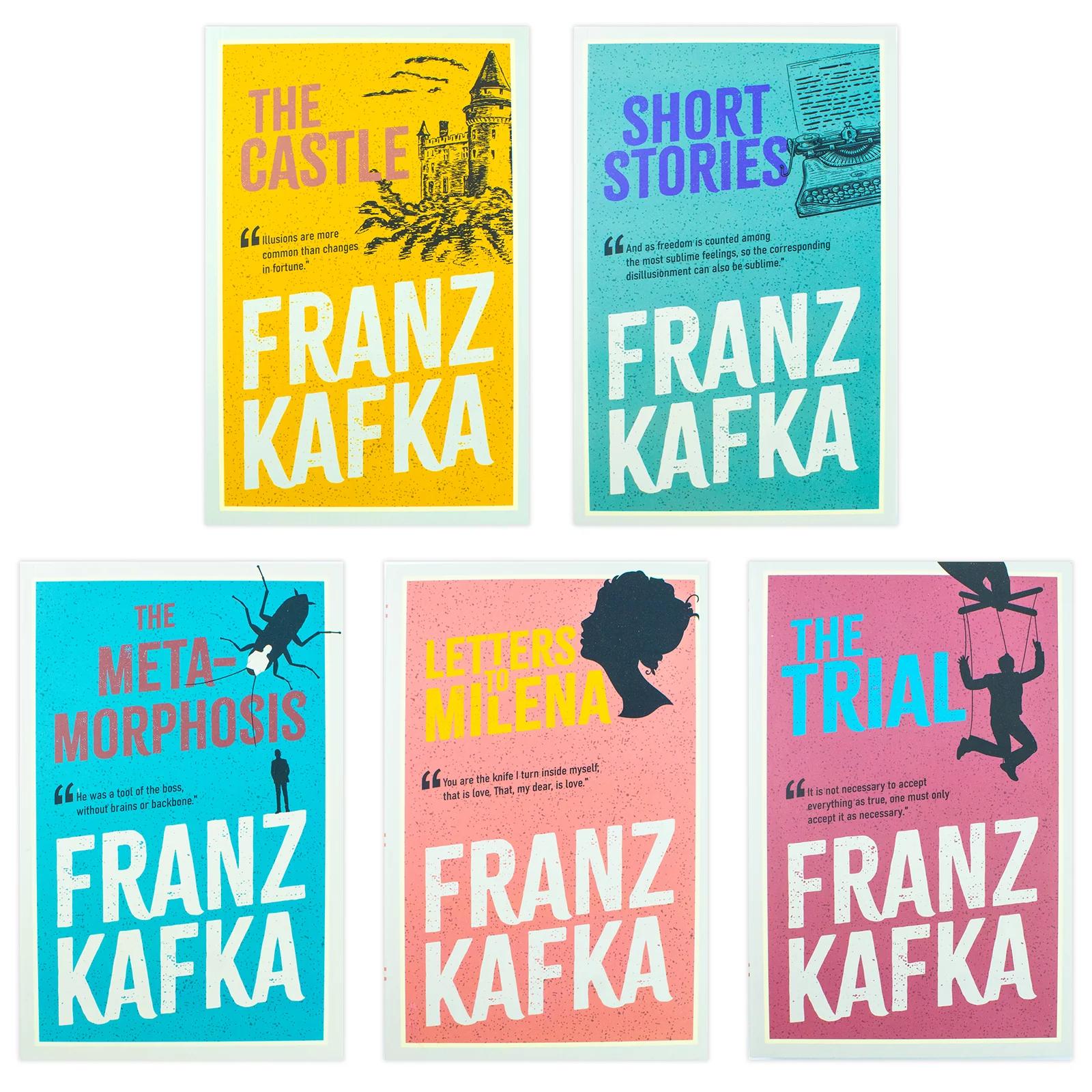 TEMU Curated Works Of Franz Kafka 5 Books Set. Classic Literary Fiction Short Story Novels Paperback Collection, Age 12+, Enigmatic World Of Franz