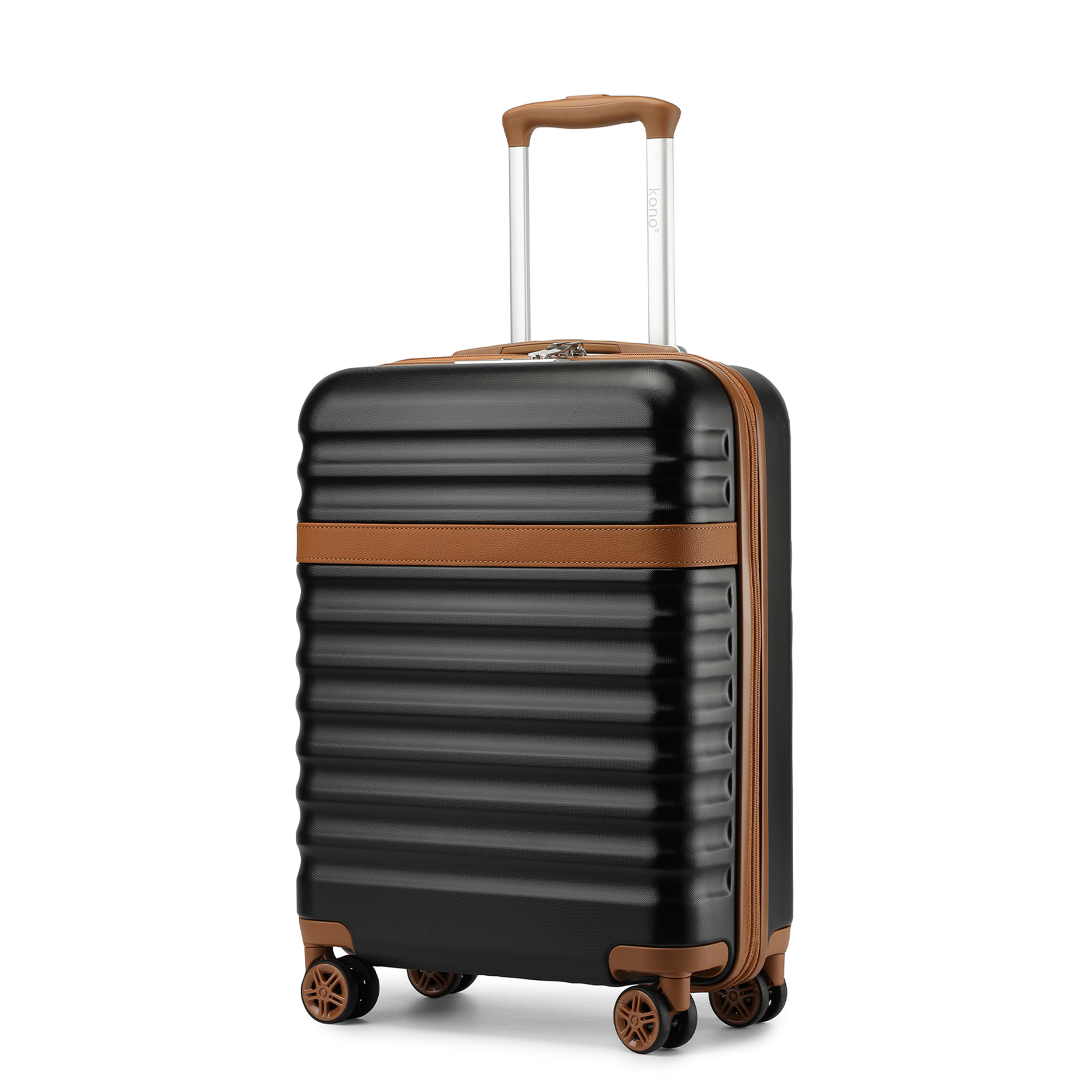 1pcs Of Kono 20 Inch Stylish Lightweight Hard Shell Abs+ Carry-on Suitcase With For Security Holiday Gift