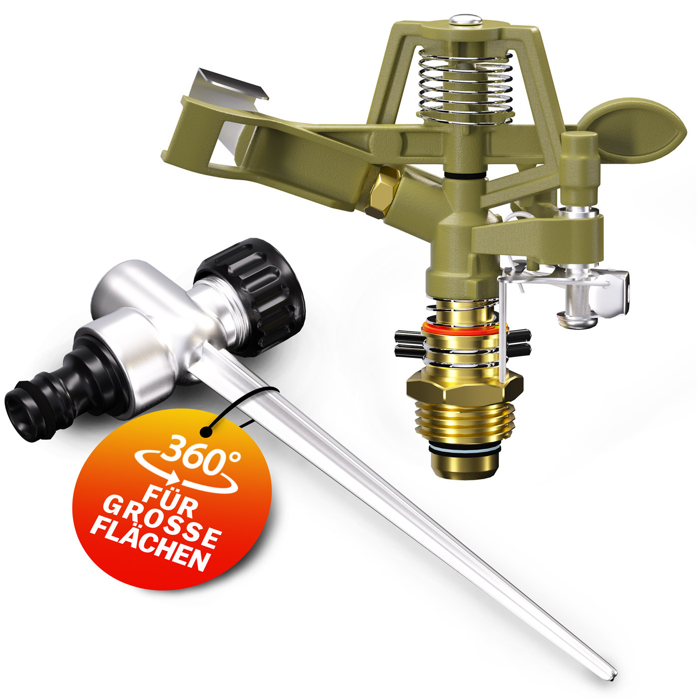 TEMU Sprinkler Earth Spike Sprinkler Range Up To 24m Garden Sprinkler Lawn Sprinkler Sprinkler Garden Irrigation Water Sprinkler Irrigation System