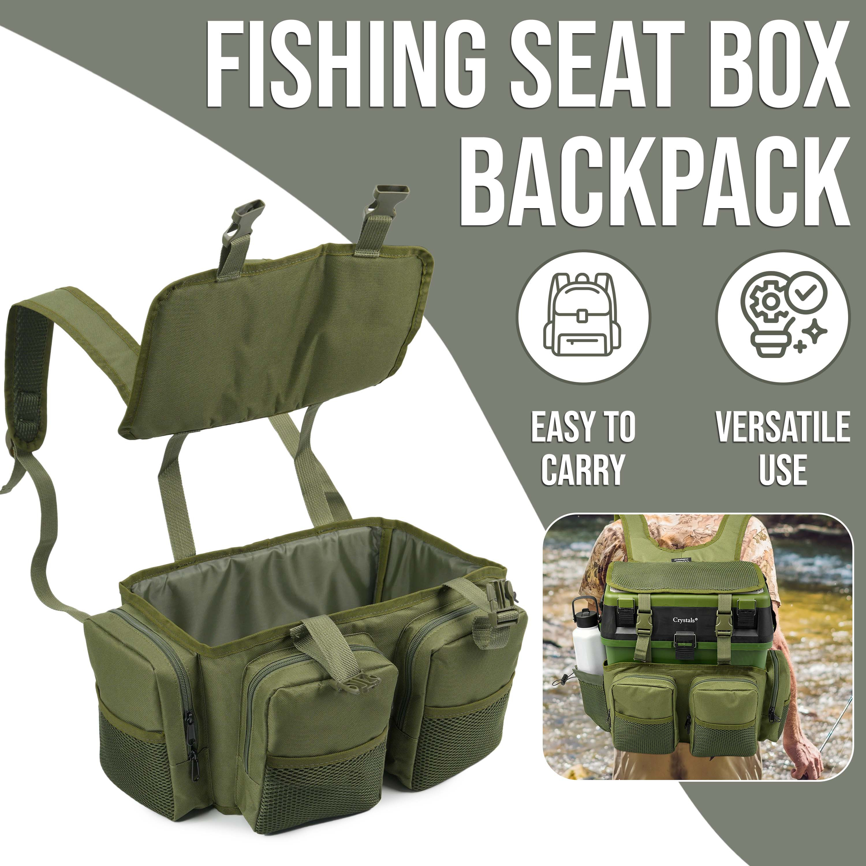 fishing tackle box rucksack seat lure storage case organizer