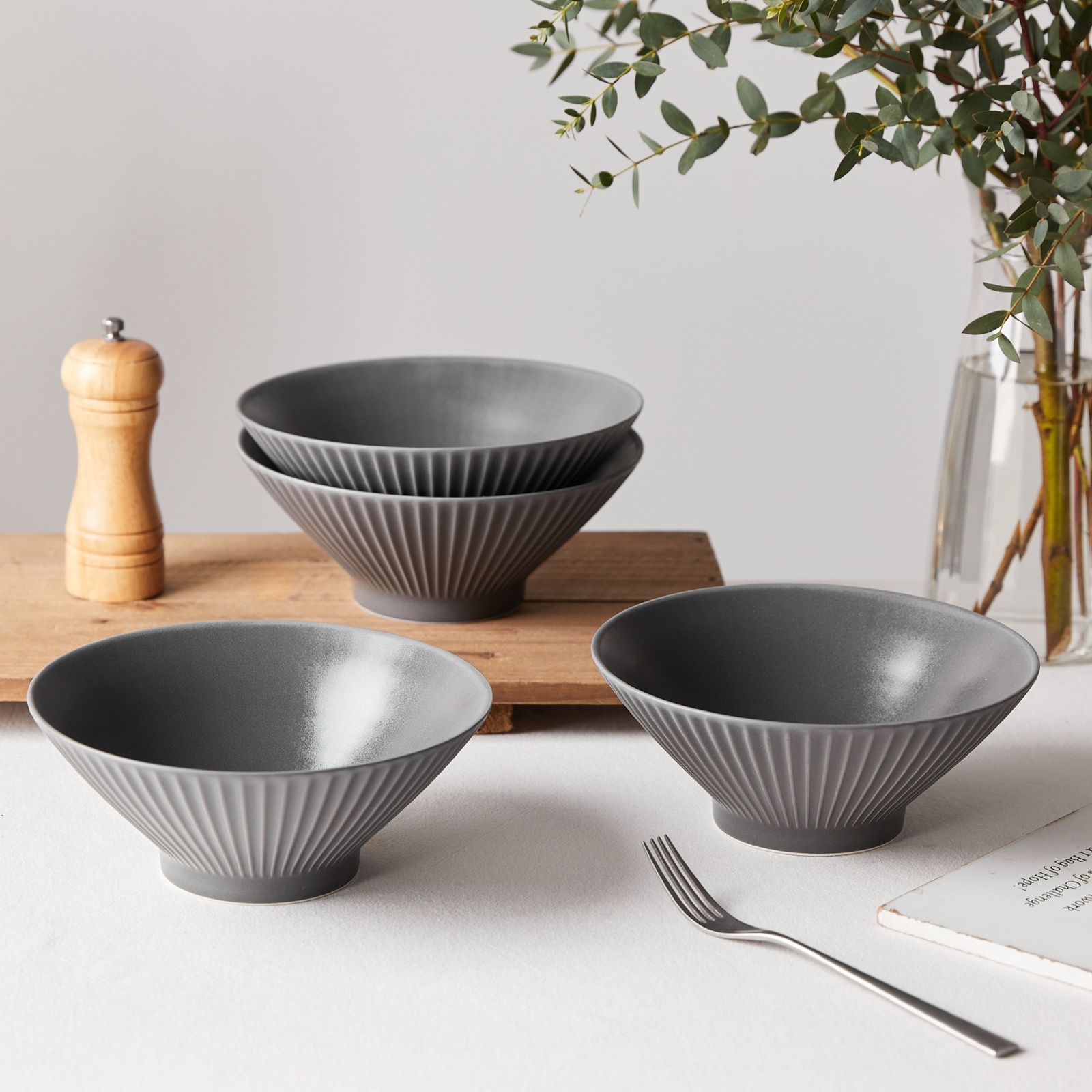 TEMU 4-piece Set Φ20cm / 8 Inch Bowl Bowl, , Bowl, Bowl, Fruit Bowl, Bowl, Nut Bowl, Grain Bowl, Dessert Bowl, Candy Bowl, Salad Bowl - Creative