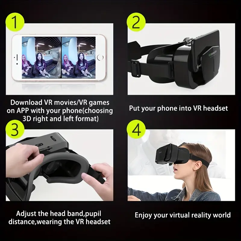 smartphone vr glasses adjustable lens for and movie watching compatible with iphone phones 5 7 inches suitable for men and women as gifts details 7