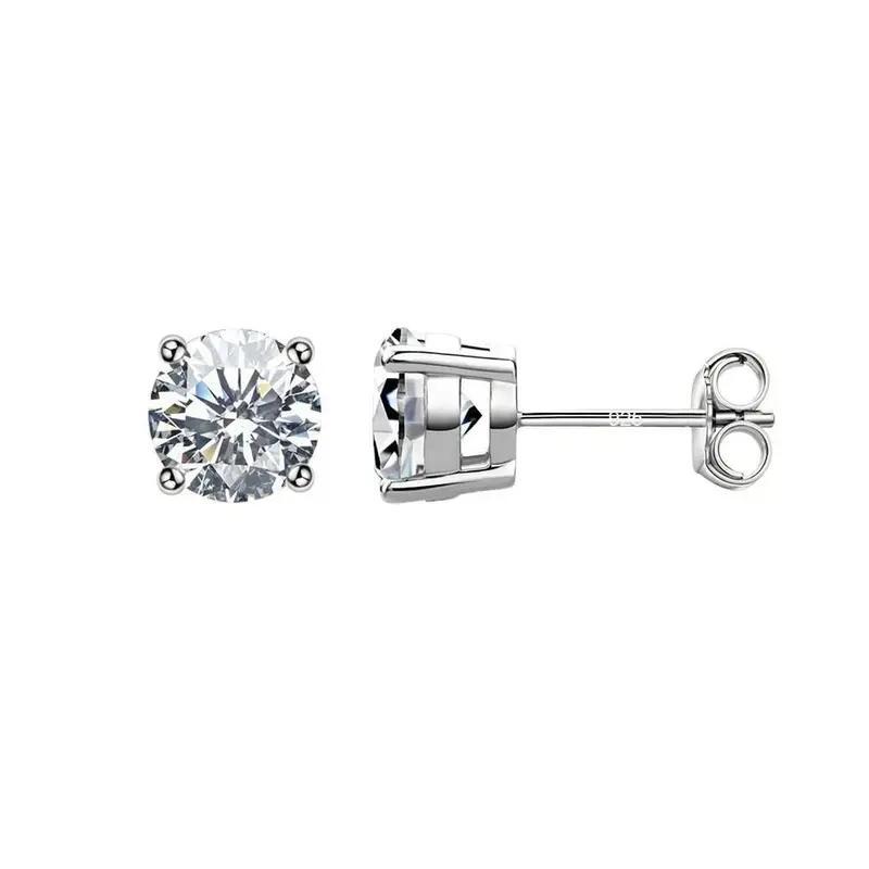 3pcs Classic Round Cut CZ Stud Earrings Set