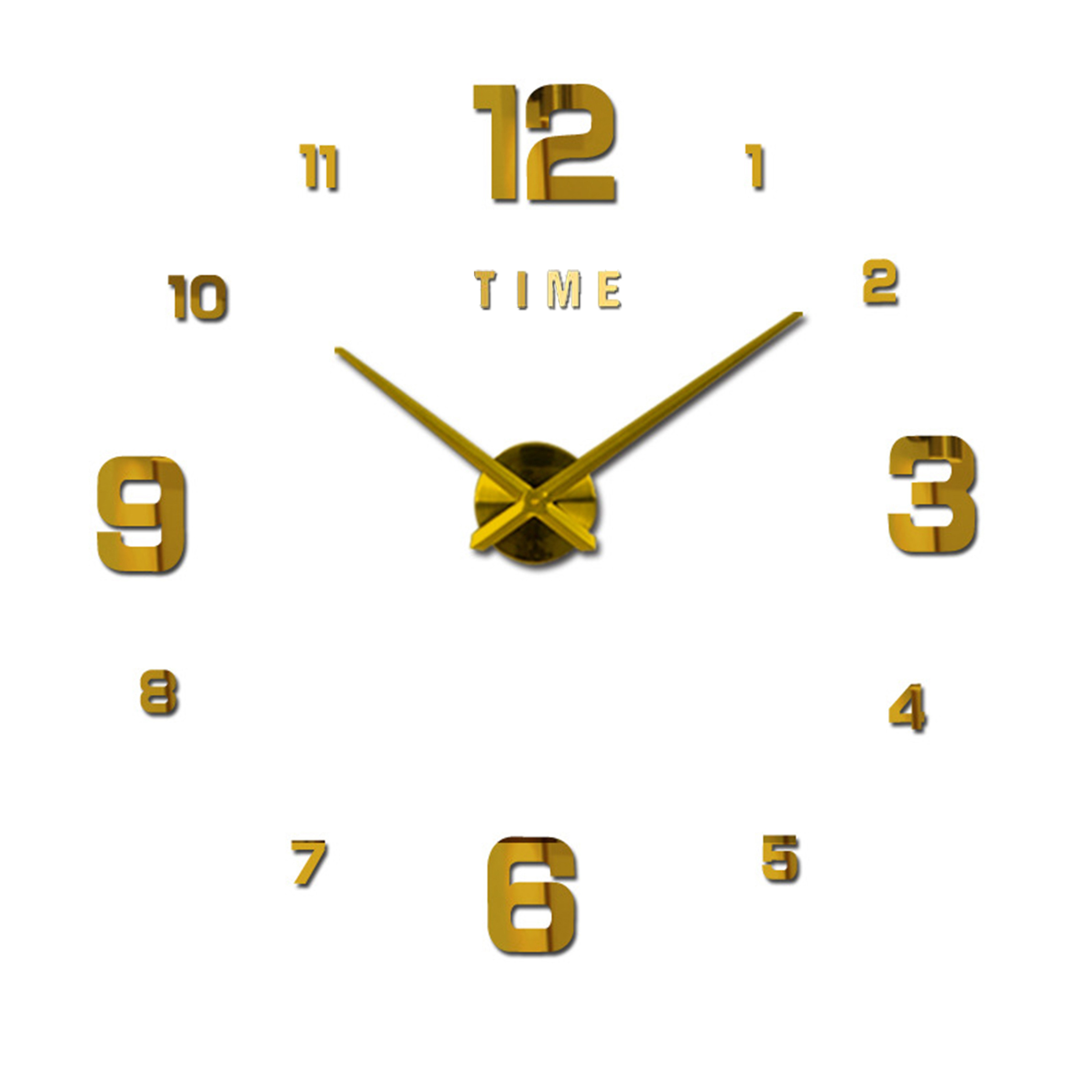 TEMU Wall Clock Large Decorative 3d Wall Clock, Diy Wall Clock, Large Digital Clock, 100 Cm-120 Cm, Suitable For Room, Bedroom Wall Decoration