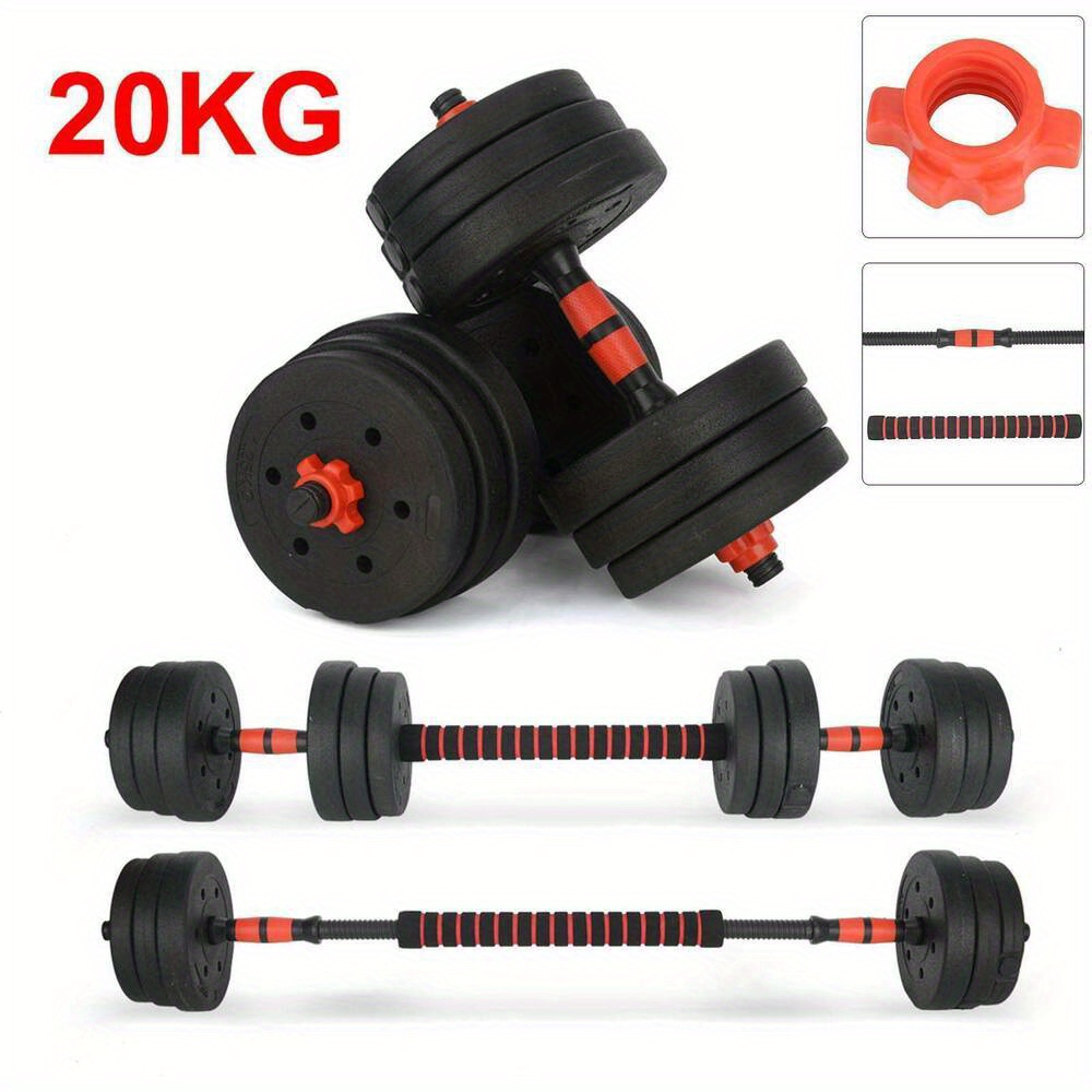 Image of Weight Set 20 Kg Short Dumbbells Long Dumbbell Set Dumbbell Plates Strength Training, Adjustable Design, Non-slip Handles, Noiseless Training, Full-body Exercises