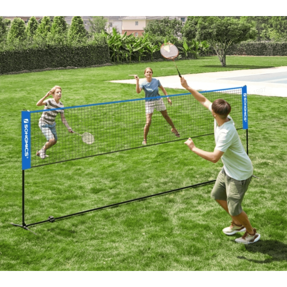 500 Cm Badminton Net, Volleyball Net, Height Adjustable Poles, Portable Set For Tennis, Beach Volleyball, For Garden, Park, Outdoor