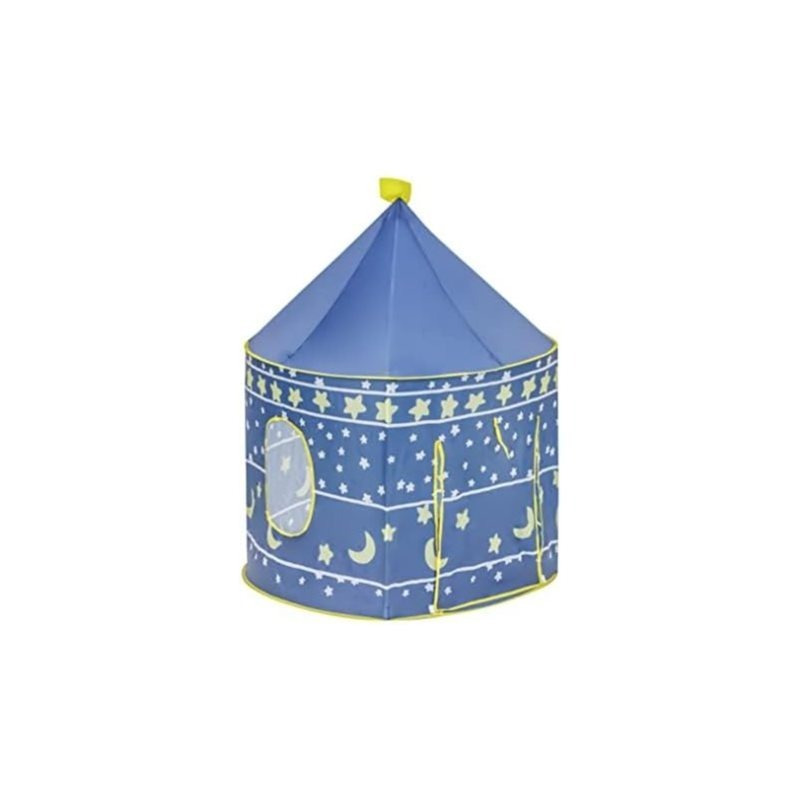TEMU Baroni Jouets Tente de jeu Pop-On rose avec couronnes | Bleu avec étoiles | de princesse rose pour enfants et enfants 3 4 5 6 7 ans, tente de