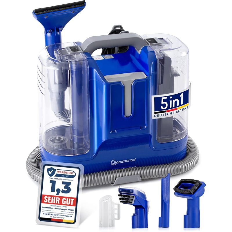   multicleaner ws450 5 in 1 device for carpets stairs upholstery sofa car animals stains powerful 450 w motor washing vacuum cleaner with accessories self cleaning