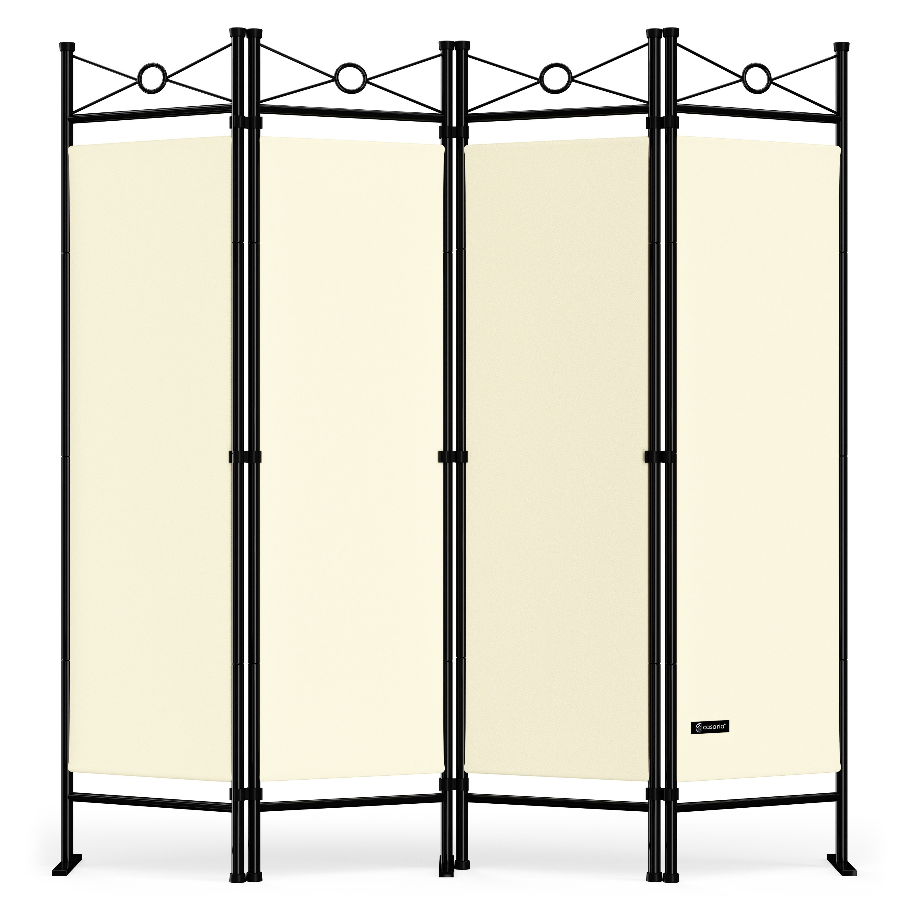 TEMU Divisor de habitación DEUBA® 180X160Cm 4 partes autosoportado plegable estable divisor de habitación interior dormitorio oficina pantalla de