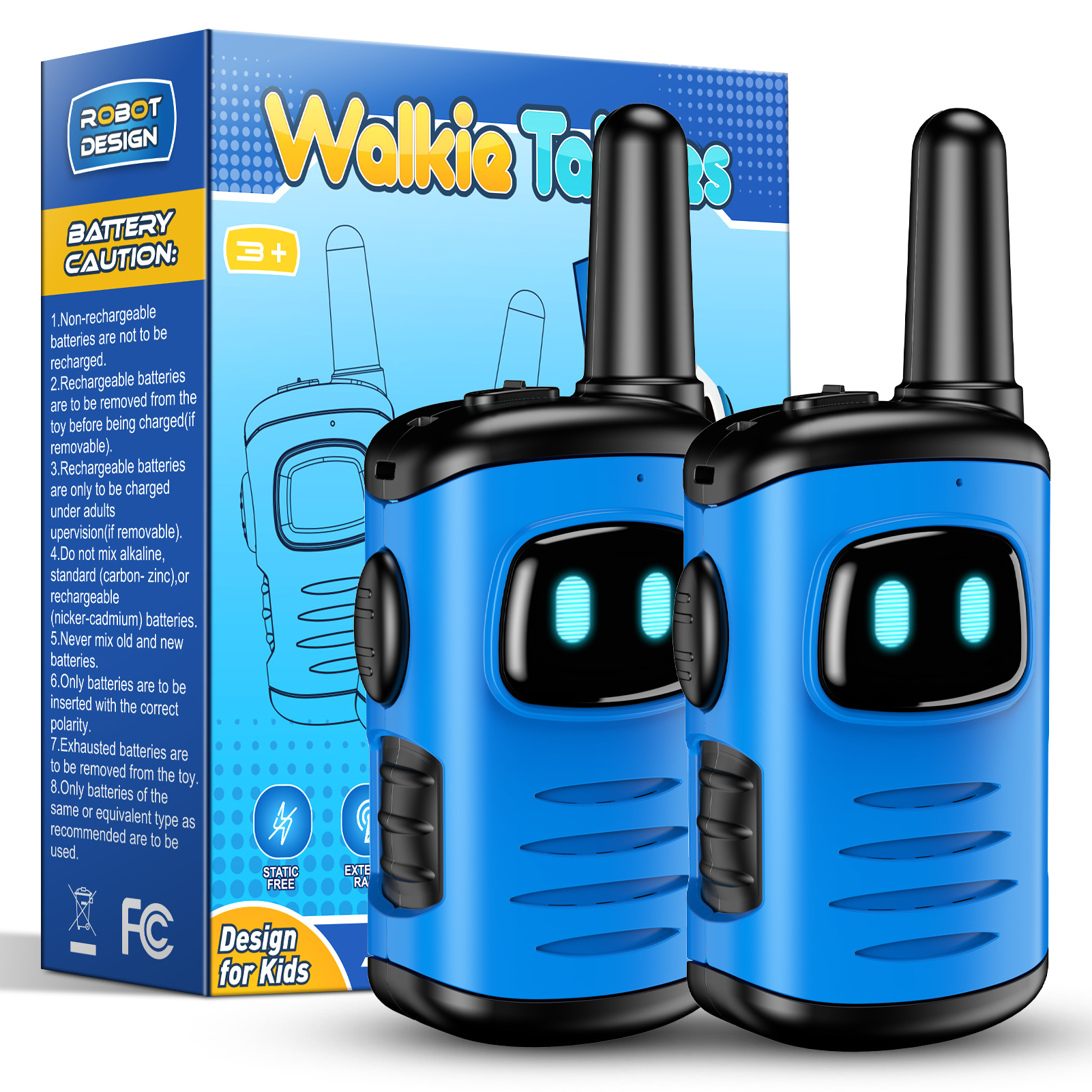 TEMU 2 Pcs Walkie Talkie Kids, Toys For 3-8 Year Old Boys Toys Age 4 9 Year Old Gifts Kids Toys Walkie Talkie For