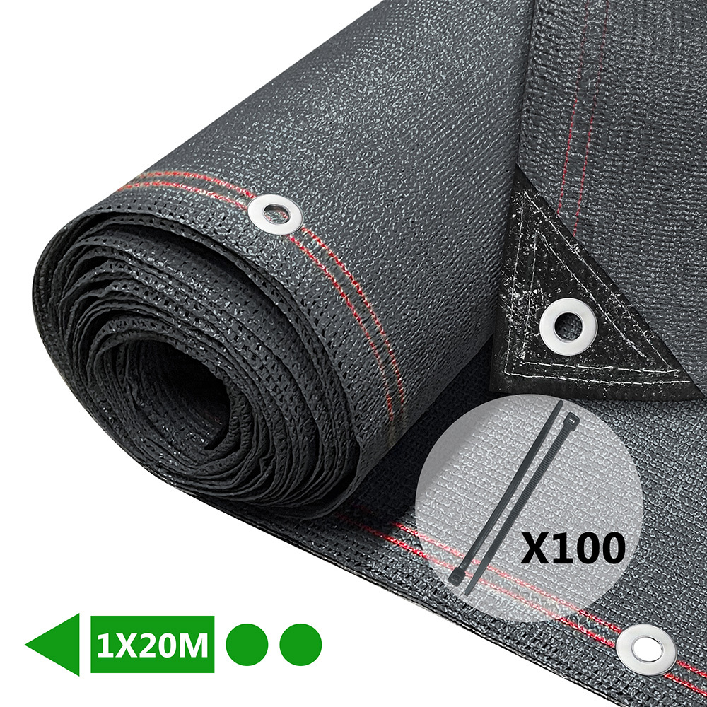 Image of Vounot Hdpe Privacy Windbreak, Wind And Tear-resistant, Uv Protection For Garden, Balcony, Terrace, Fence, 230g/m², 1x20m, With Fasteners And Clips
